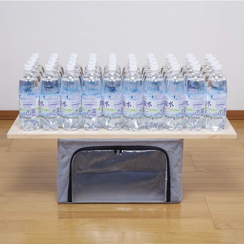 アストロ 活性炭消臭 ワイヤー入り 衣類収納ケース 大 2個組 活性炭の力で消臭 積み重ねできる ダブルドア 通気性の良い不織布 収納ボックス 620-57 1