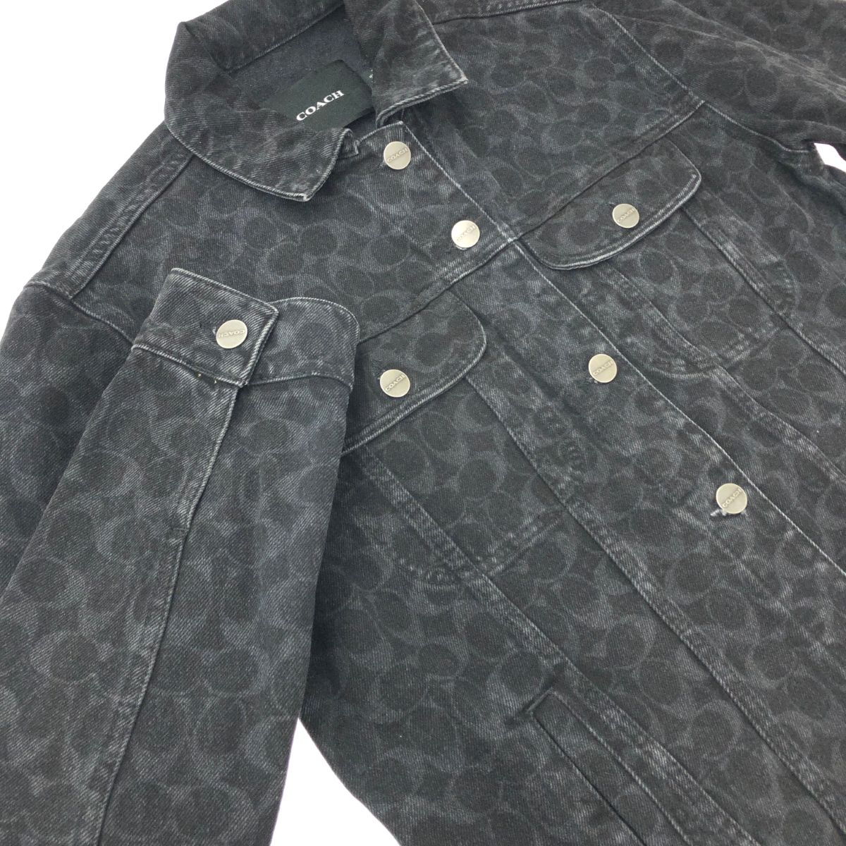 COACH コーチ シグネチャー総柄 デニムジャケット サイズ:S
