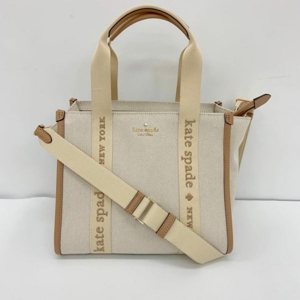 kate spade ケイトスペード キップキャンバス スモール トートバッグ