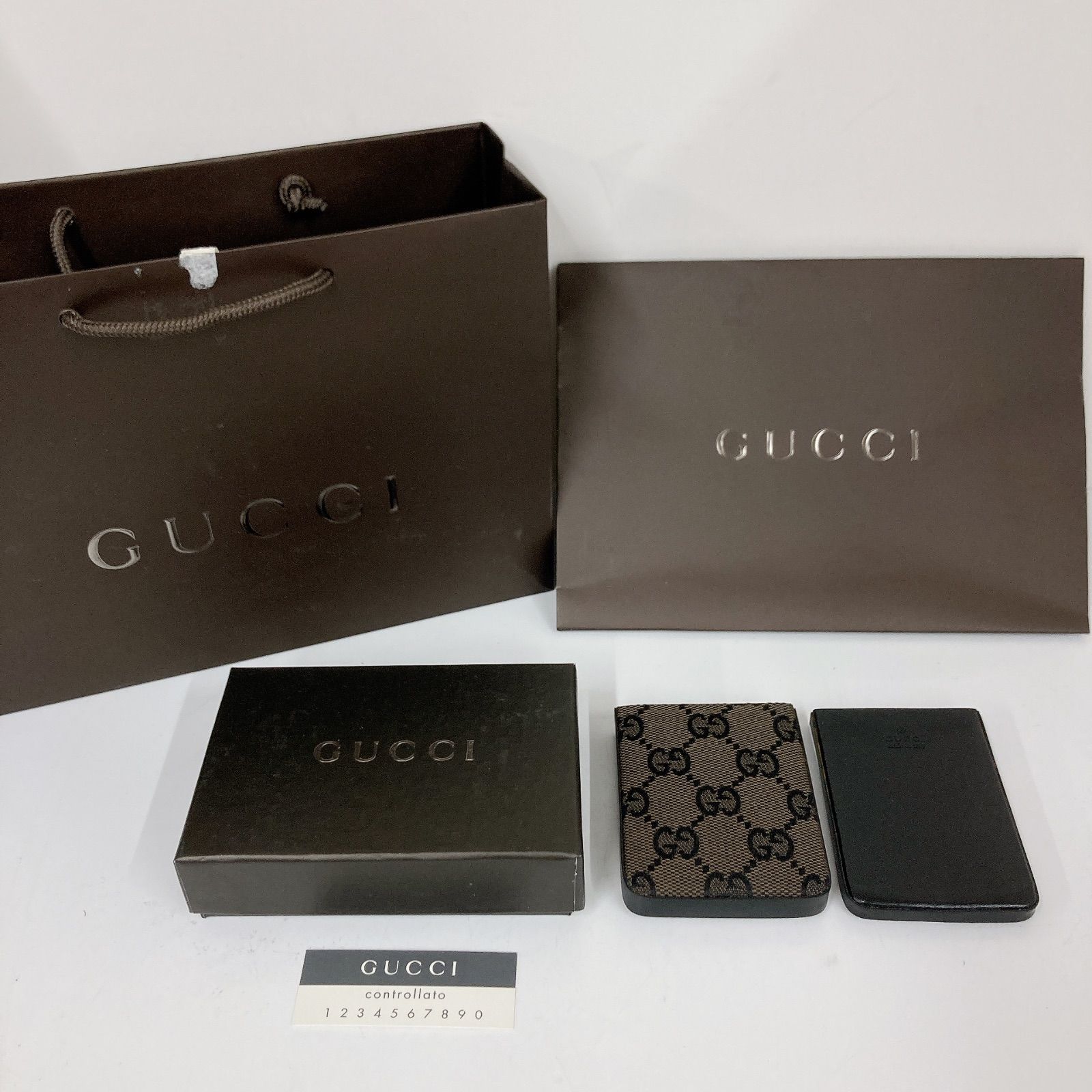 ＆GUCCI 名刺入れ GGキャンパス スライド式【その他】【1】