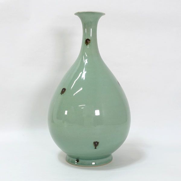 高麗青磁 申相浩 花器 高麗青磁|飛青磁 花生 ギフト