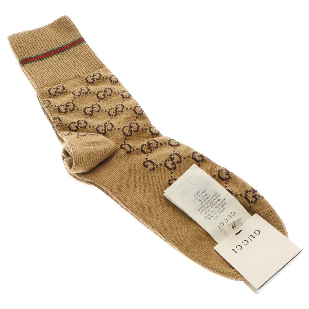 GUCCI (グッチ) GGモノグラム ソックス 靴下 ベージュ 572266 4G056