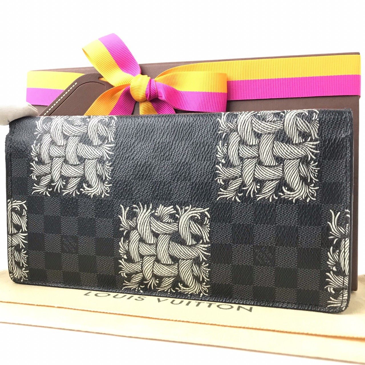 【限定品】ルイヴィトン☆長財布☆黒色　鼠色☆正規品☆N61211 限定品】ルイヴィトン☆長財布☆黒色 鼠色☆正規品☆希少☆レア