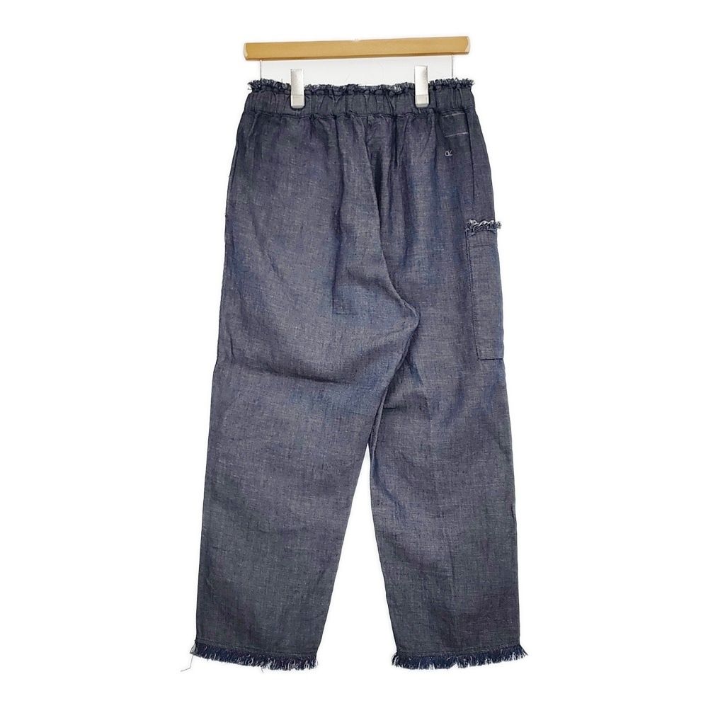45R 45rpm 綿麻ざっくりデニムのイージーパンツ インディゴ 定価34100円 紺 レディース フォーティーファイブアールピーエム 5-0916M♪