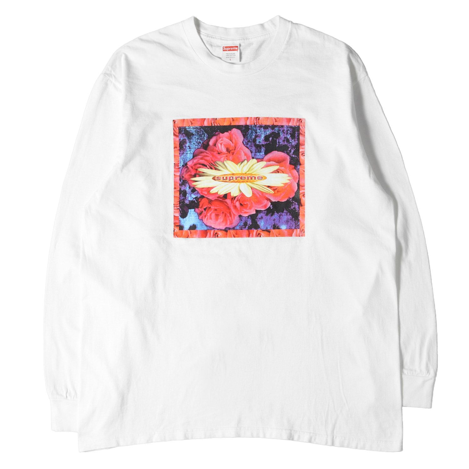Supreme　シュプリーム　17AW　Bloom L/S Tee　フラワー　グラフィック　プリント　ロングスリーブTシャツ　L　ブラック　正規品 Supreme シュプリーム Tシャツ フラワーグラフィック ロングスリーブ