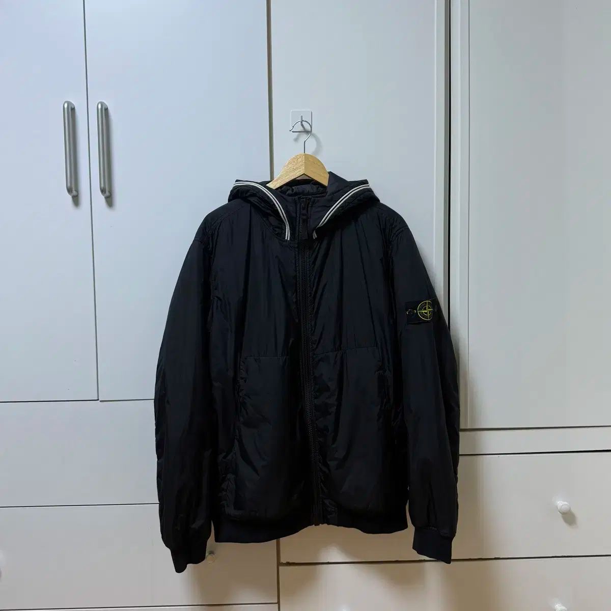 XL STONE ISLAND ストーンアイランド クリンクルレップス プリマロフト フード ウインドブレーカー ジャケット