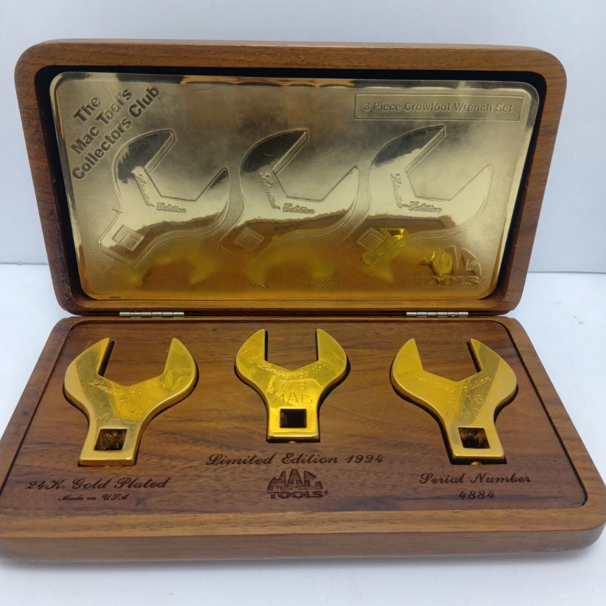 MAC TOOLS マック クロウフットレンチセット 4884 1994年製24Kメッキ