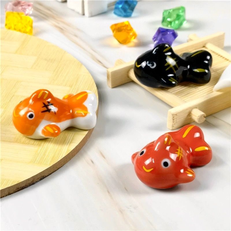新品（送料無料） 金魚 箸置き 6セット 和食器 可愛い 魚 さかな