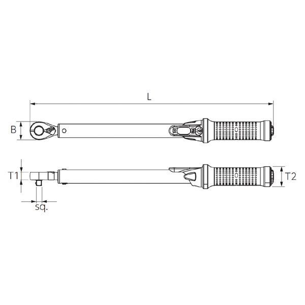 KTC 京都機械工具 6.3SQ プレセットトルクレンチ 2〜10N m GW010-02