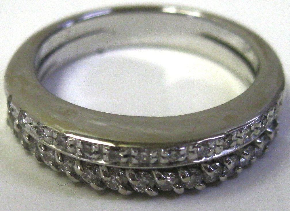 750 18金WG リング 指輪 イタリー製 ポンテヴェキオ ダイヤ0.33ct 