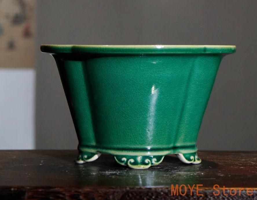 盆栽鉢 青磁鉢 山野草鉢 多肉植物 植木鉢 小品大品盆栽鉢 陶器鉢