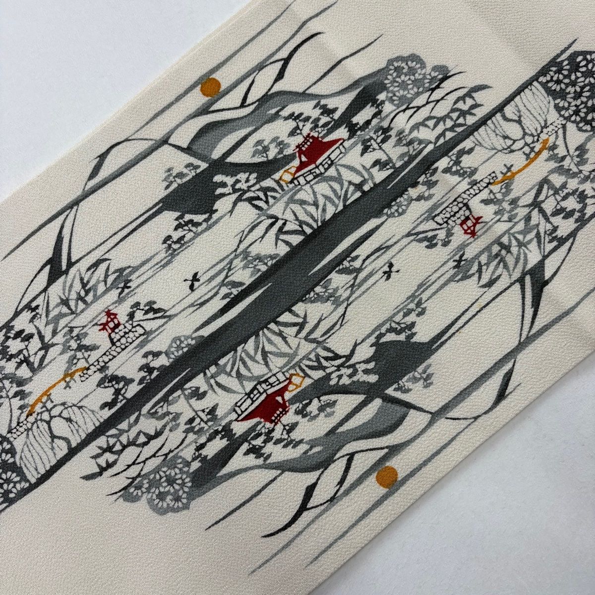 栗山吉三郎 開き名古屋帯