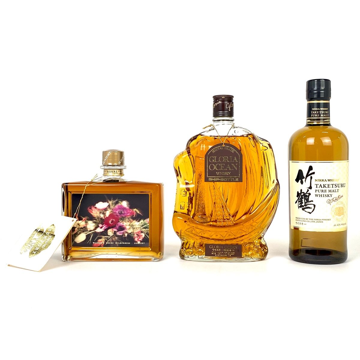 お届け 3本 三楽オーシャン サントリー ニッカ 700ml ウイスキー セット 古酒