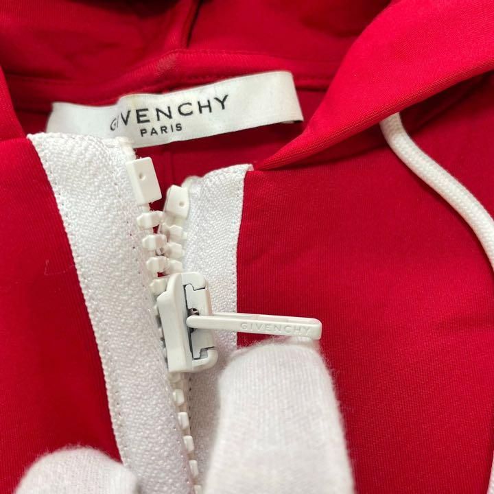 GIVENCHY ジバンシィ パーカー フード レッド ホワイト ブラック - メルカリ