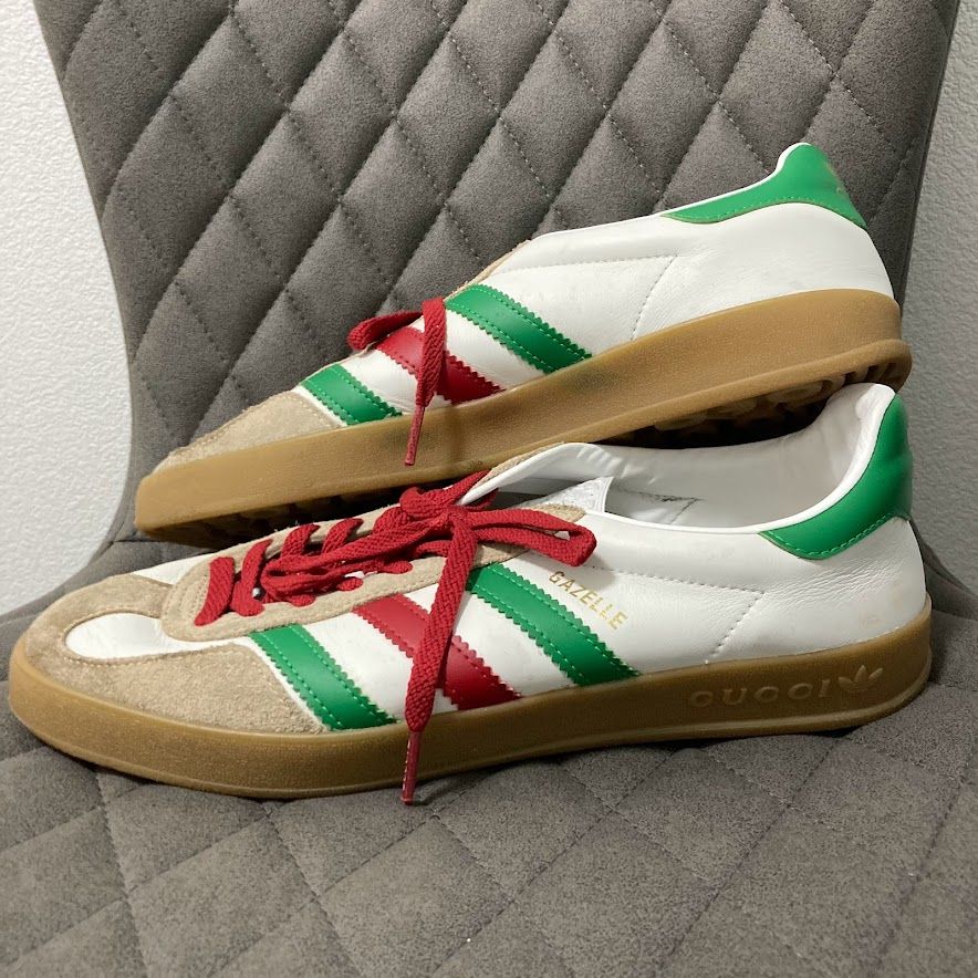 GUCCI adidas 726488 AAA43 ガゼル スニーカー 28cm コラボ グッチ 