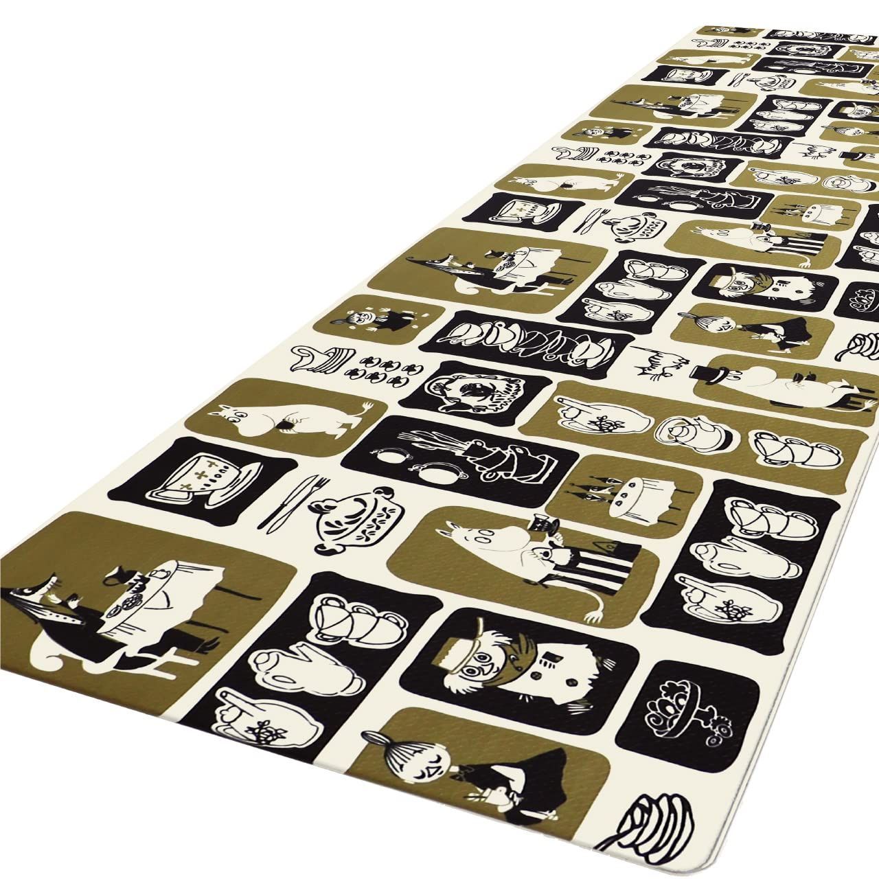 Color ムーミンママズトリート_Size 約45×240cm ヨコズナクリエーション 拭けるキッチンマット ビニール製 抗菌防臭 防カビ 防炎 ムーミンママズトリート 約45×240cm