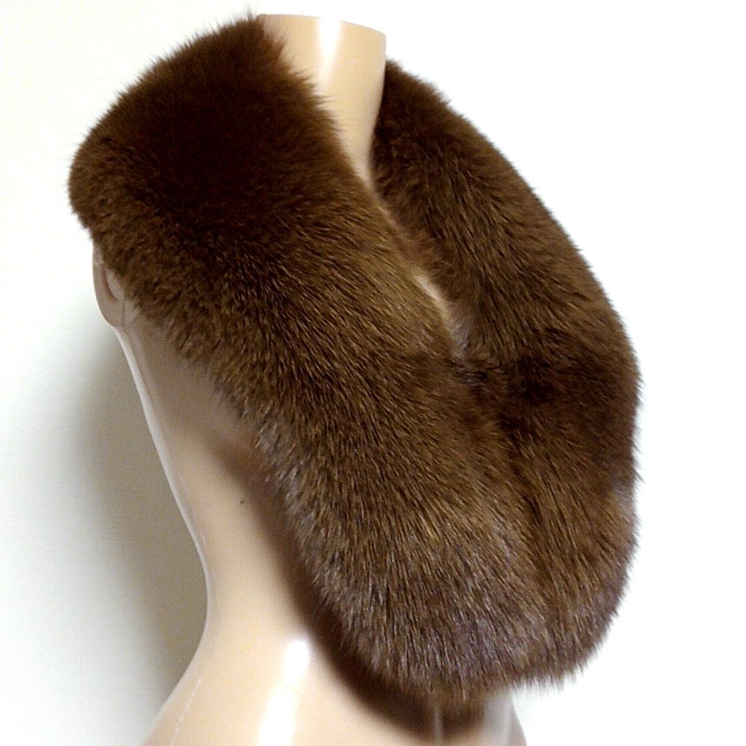 SAGAFOX ブラウンファー ストール A0210-18-A SAGA FOX Ranched Fox