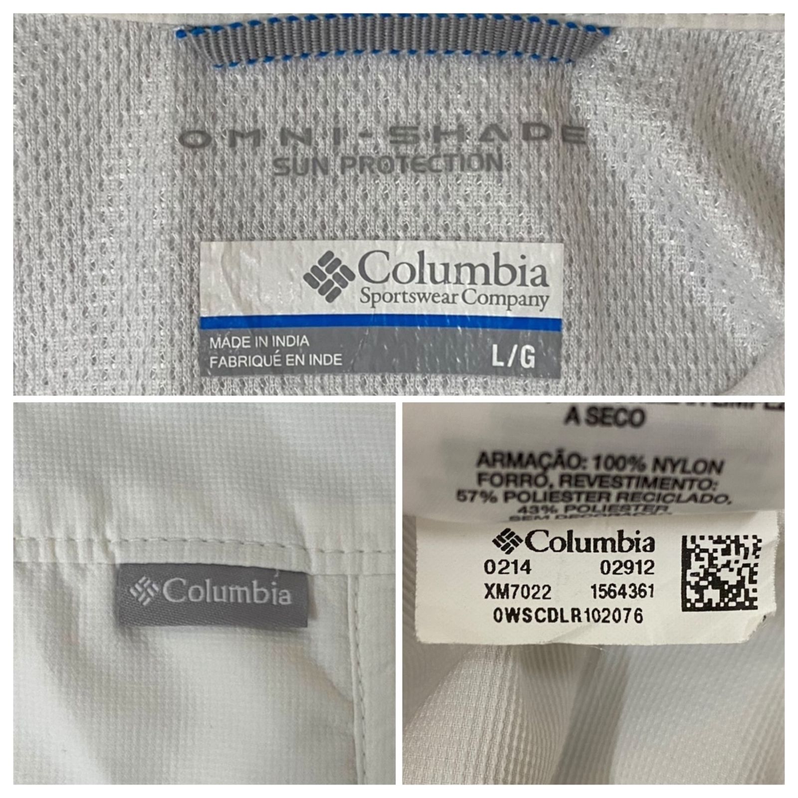 Columbia (コロンビア) フィッシングシャツ 長袖 裏メッシュ XM7022 L ホワイト メンズ/104