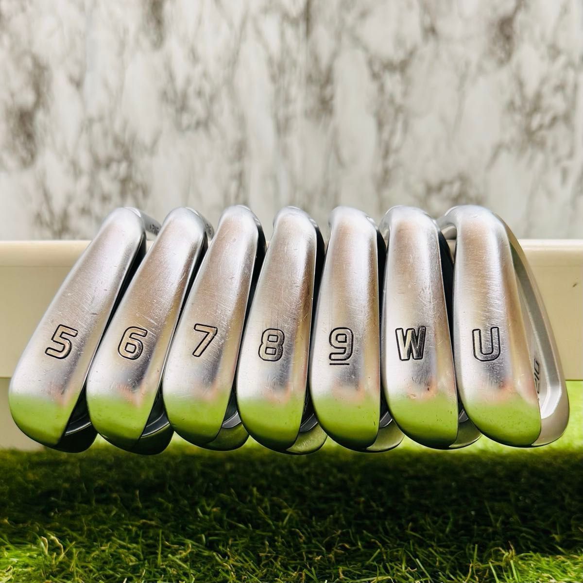 MCI装着】ピン i210 緑ドット メンズアイアンセット 7本 カーボン S