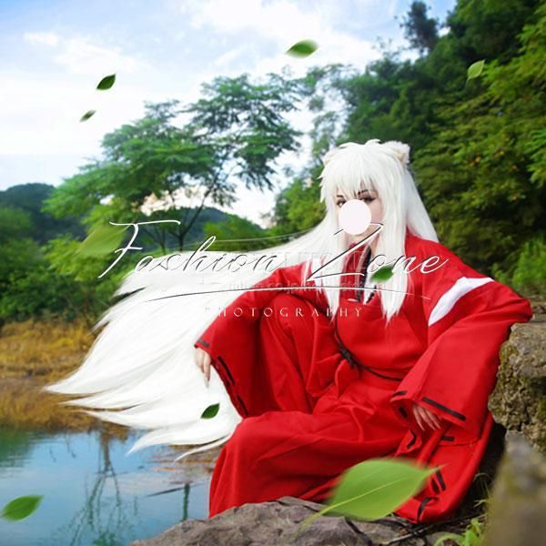 Amazon.co.jp: 【Sanjucos】犬夜叉 殺生丸 ウィッグ 鎧 尻尾