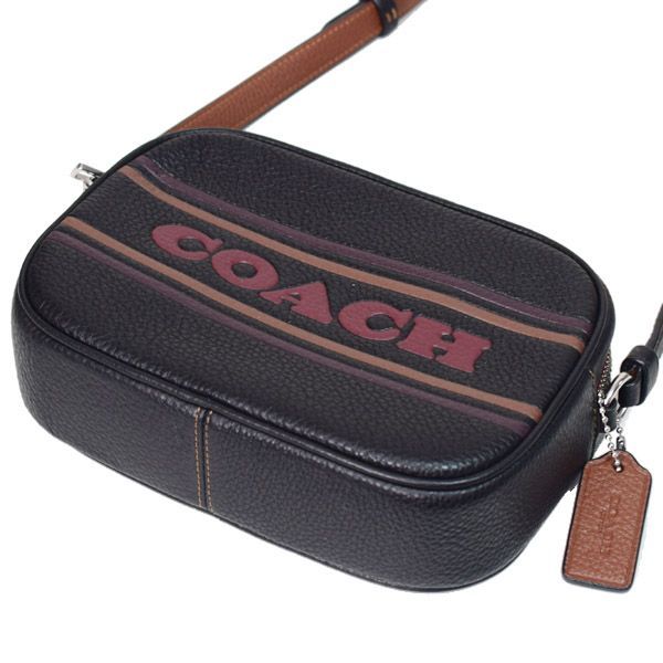 コーチ バッグ COACH レザー ロゴ ストライプ ミニ ジェイミー
