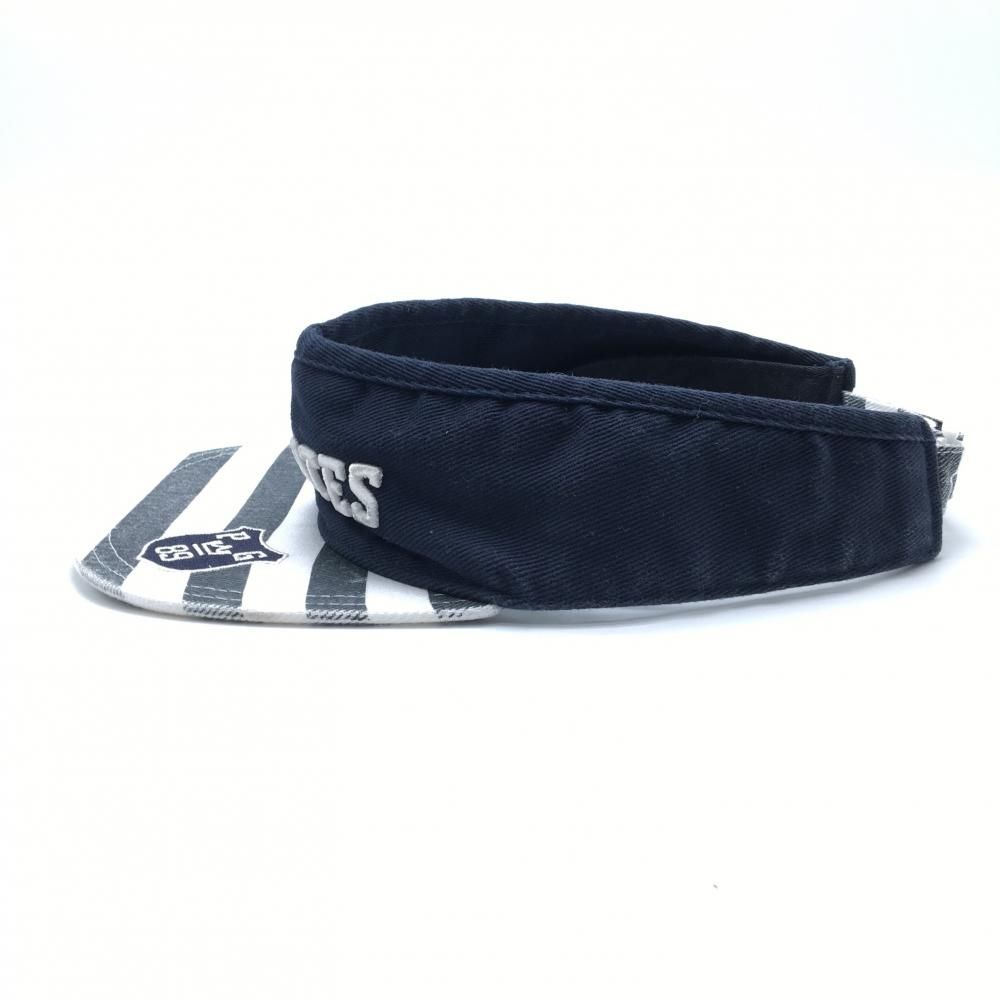 サンバイザー ネイビー×白 超美品パーリーゲイツ ロゴ刺しゅう