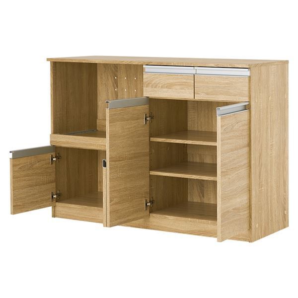 キッチンカウンター 約幅118×奥行40×高さ82cm ナチュラル 組立品 代引不可