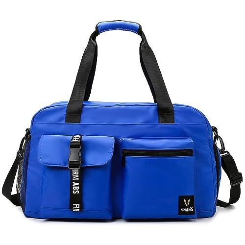 F-青 Warudo スポーツバッグ シューズ収納 ボストンバッグ 修学 旅行バッグ レディース メンズ 大容量 35L 4way 軽量 キャリーオンバッグ 男性 女性用 防水 ゴルフ ジムバック 乾湿分離 水泳バッ