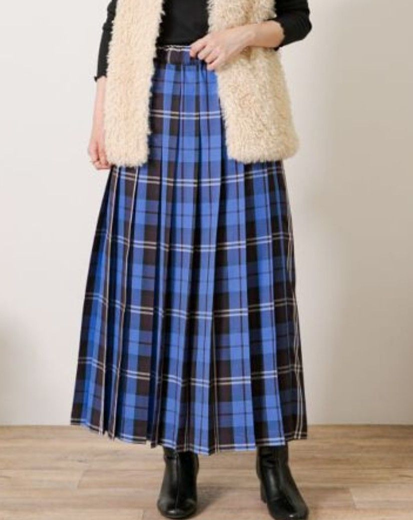 22AW♪美品♪アーバンリサーチ チェックプリーツイージー