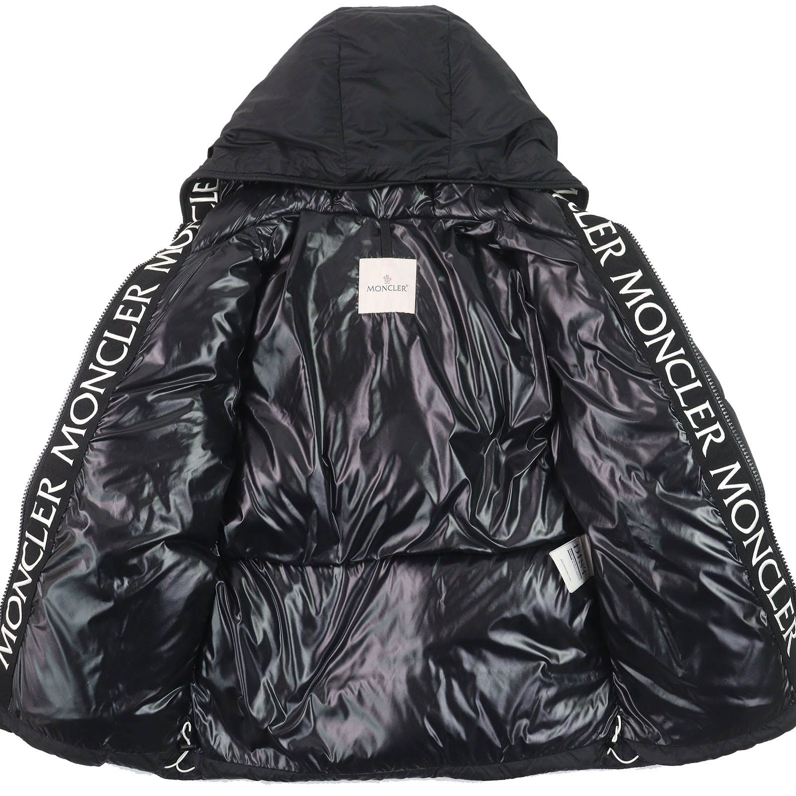 モンクレール　ロゴワッペン　ブルゾン　ダブルジップ　ナイロンジャケット　ブラック 美品△MONCLER モンクレール 21-22AW MONTCLA モンクラ ロゴ刺繍 ロゴ