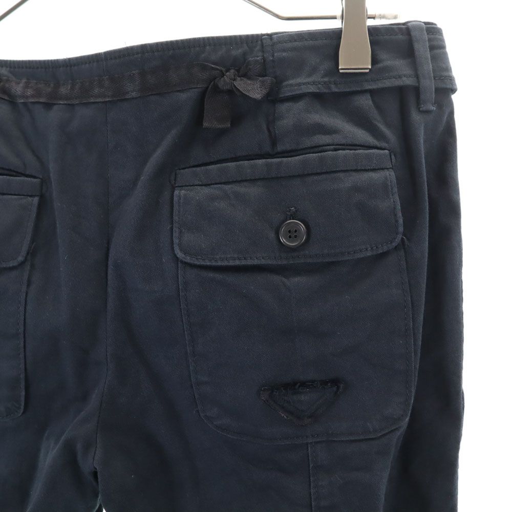 プラダ イタリア製 クロップドパンツ 40 チャコールブラック PRADA  