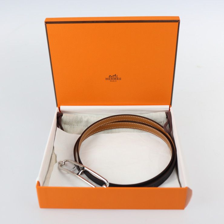 HERMES エルメス ベルト スイフト ヴォーエプソン ブラック ブラウン系  