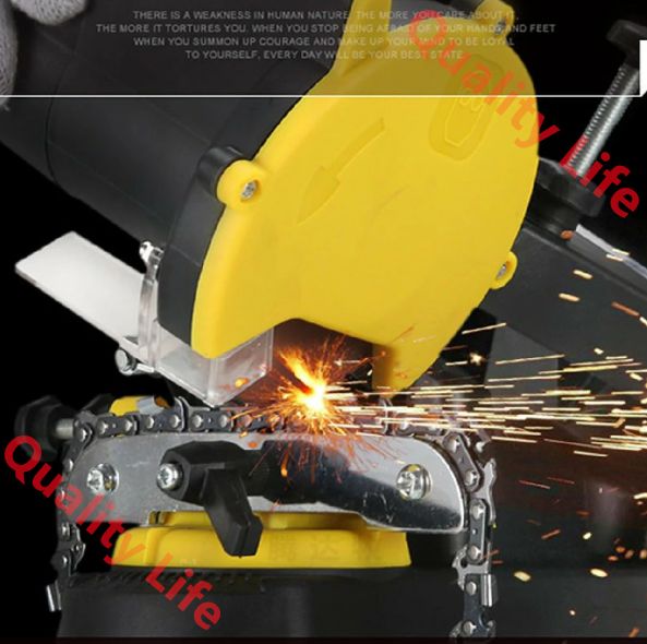 チェンソー目立機 電動式 チェンソー目立機 電動式 チェーン研磨機 チェンソー目立て機 チェーンメンテナンスチェーンソー 0-35°角度調整 3.2mm 85W 回転速度 4800 r min 交換ディスク2枚付き 110V