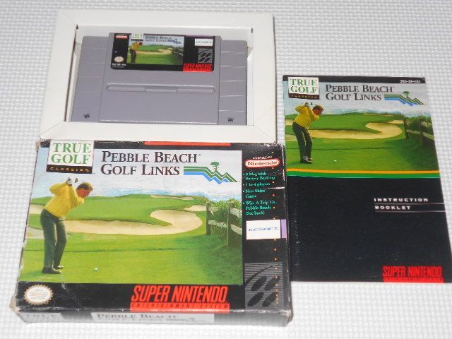 SFC☆PEBBLE BEACH GOLF LINKS SNES 海外版 北米版 端子清掃済