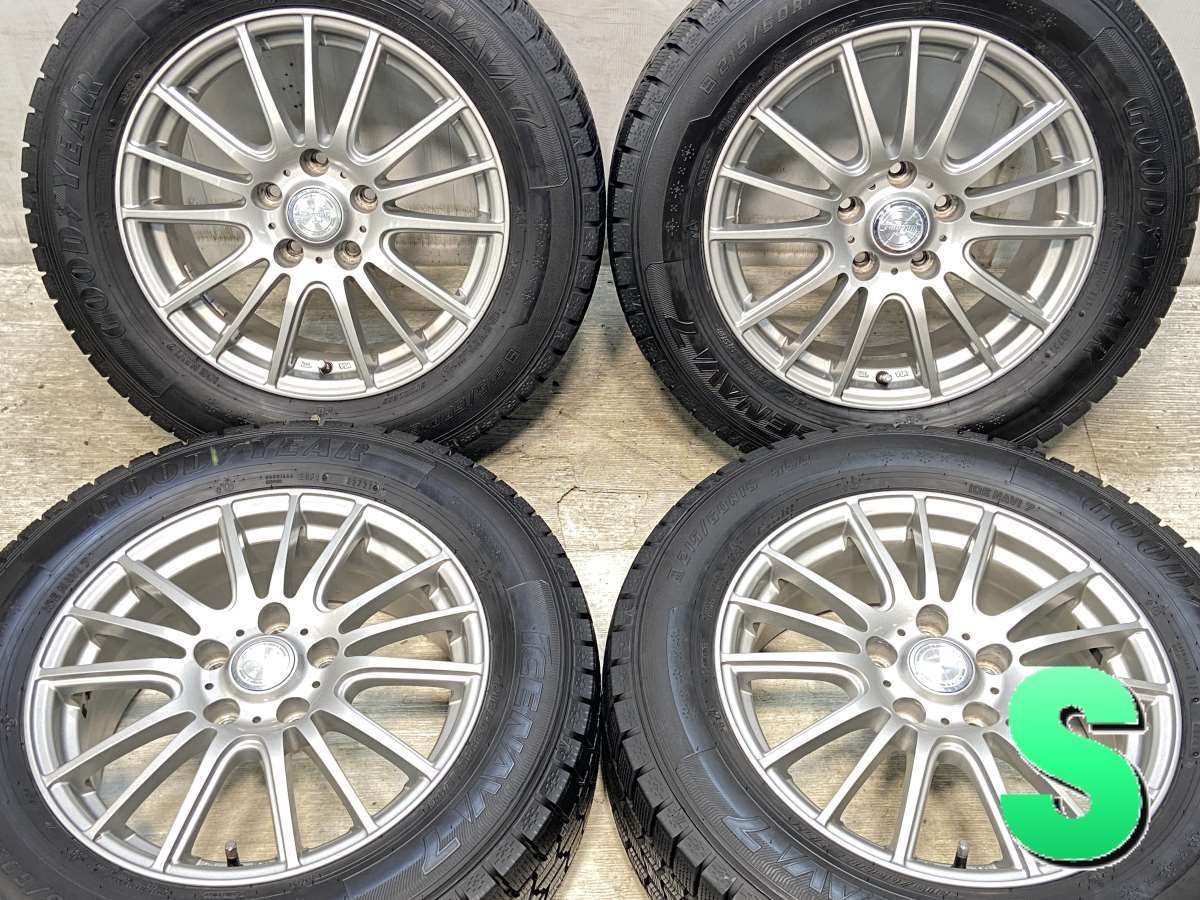 215|60R16 グッドイヤー アイスナビ 7 ラブリオン 16x6.5 38 114.3-5穴 タイヤ スタッドレスタイヤ ホイールセット 4本セット w16250419007