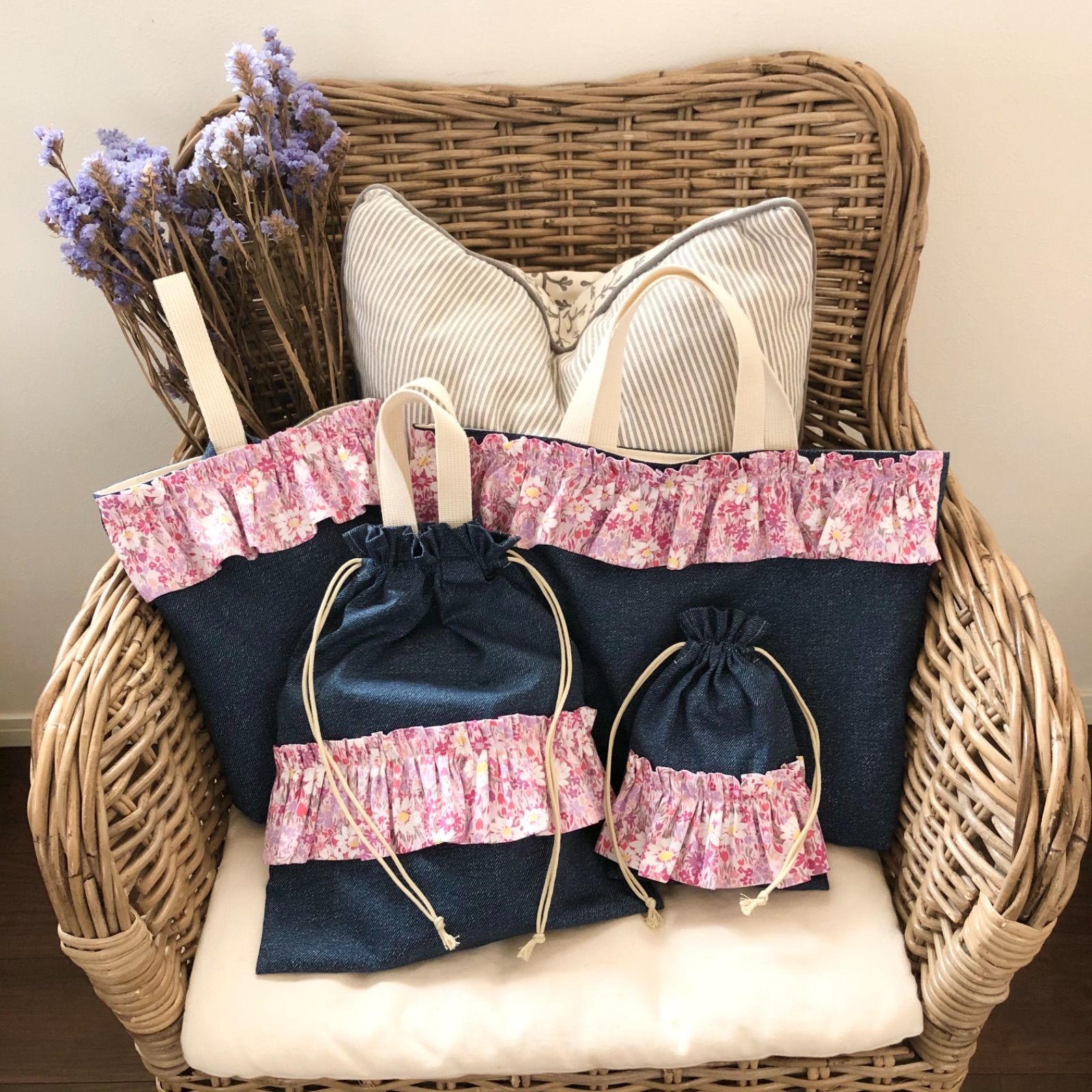 ⑨＊キラキラムーンとお着物うさぎちゃん＊シーグラスアート