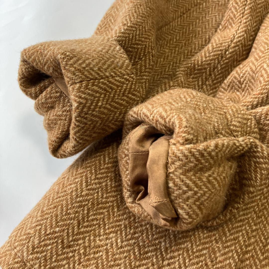 エルメス 極上カシミヤ ヘリンボーンツイード ジャケット S〜M