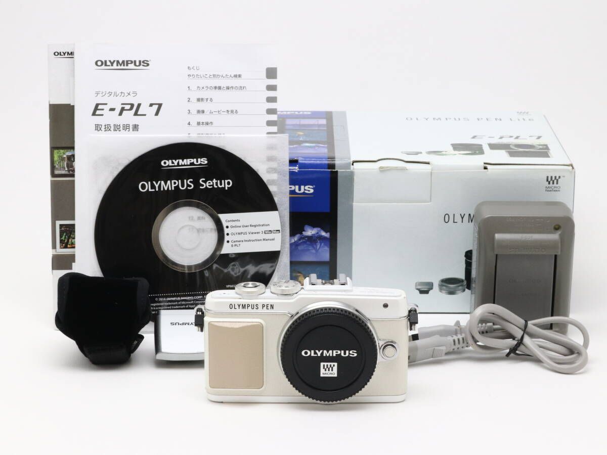 B 並品 OLYMPUS オリンパス PEN Lite E-PL7 ボディ ホワイト 初期不良返品対応 44-103