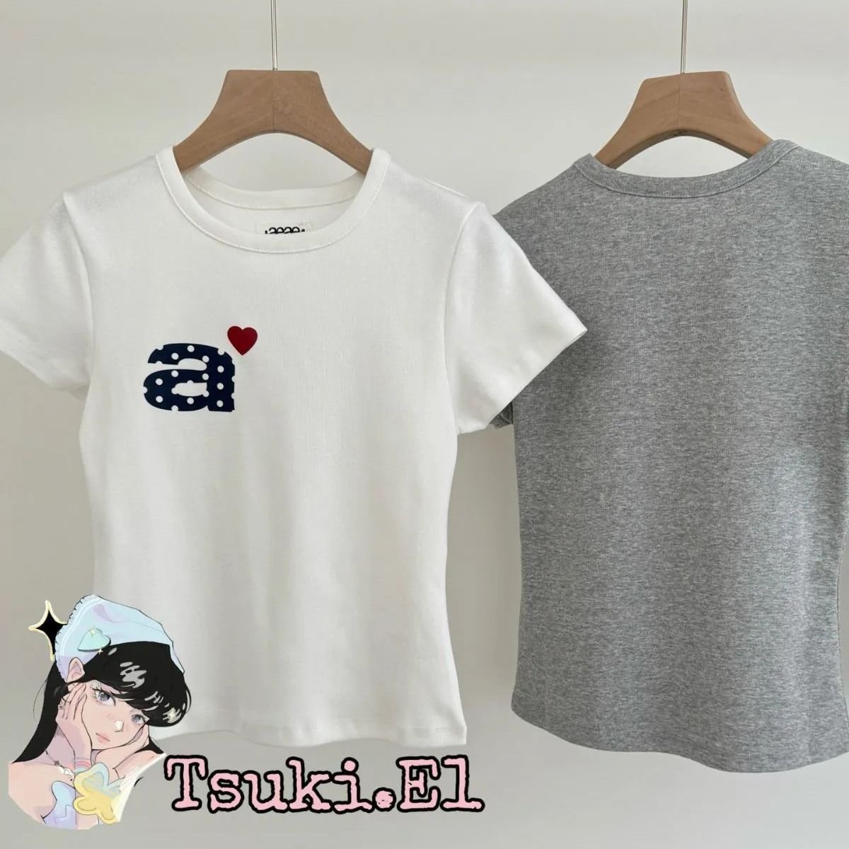 新品 韓国 AEAE エーイーエーイー DOT SMALL LETTER TEE 半袖