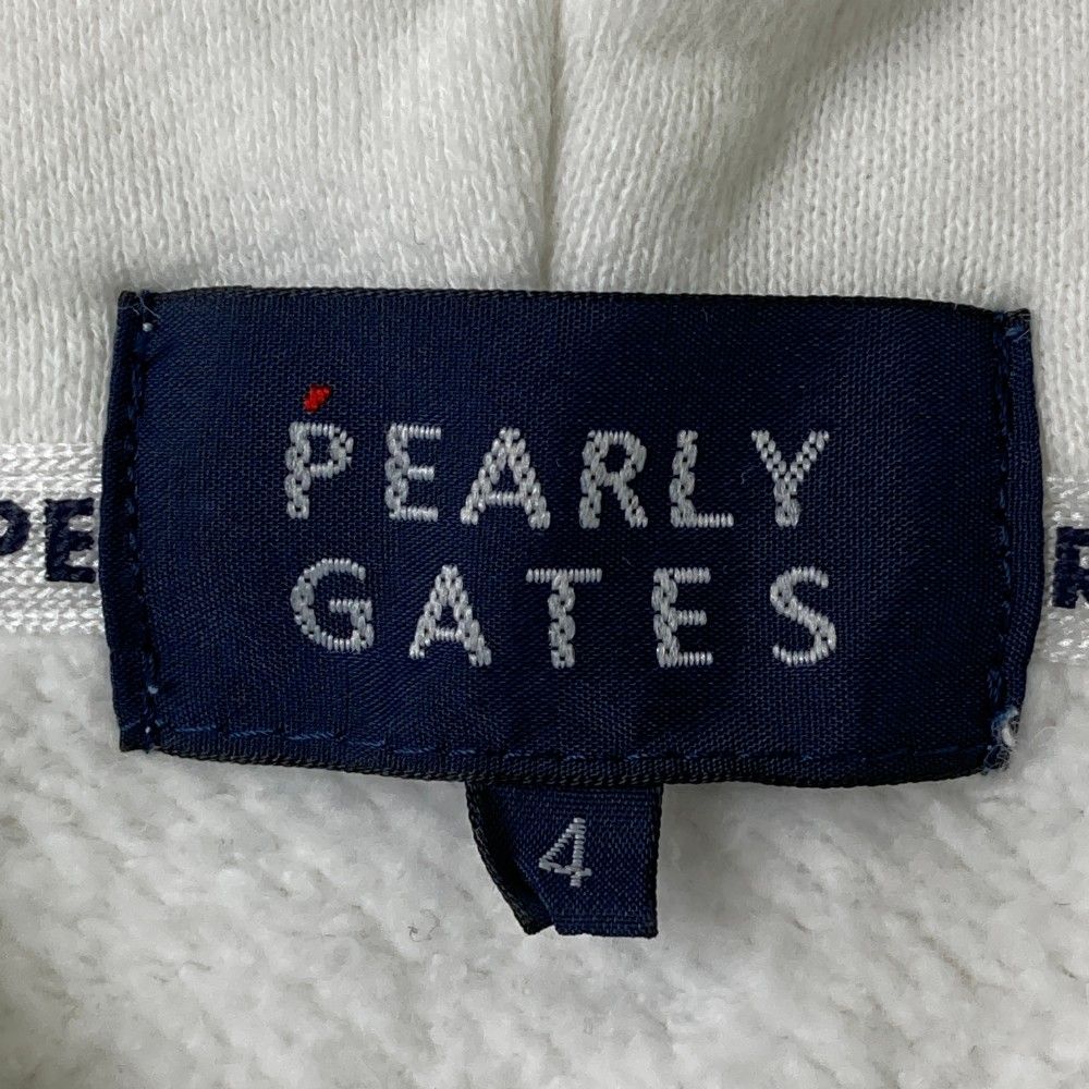 サイズ：4 PEARLY GATES パーリーゲイツ  裏起毛 スウエットパーカー  ホワイト系 [240101422801] ゴルフウェア メンズ ストスト サイズ：4 PEARLY GATES パーリーゲイツ 裏起毛 スウエット