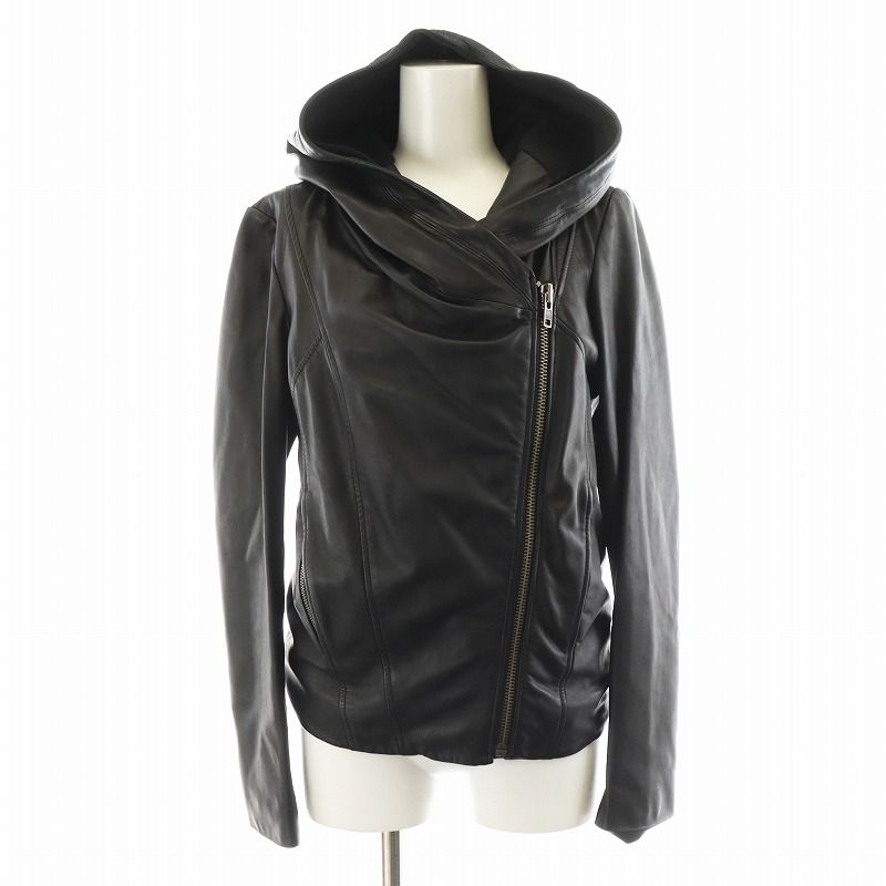ヘルムートラング HELMUT LANG フード付 レザージャケット 革ジャン
