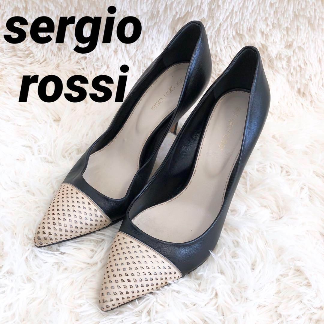 sergio rossi セルジオロッシ パンプス ハイヒール ブラック 38