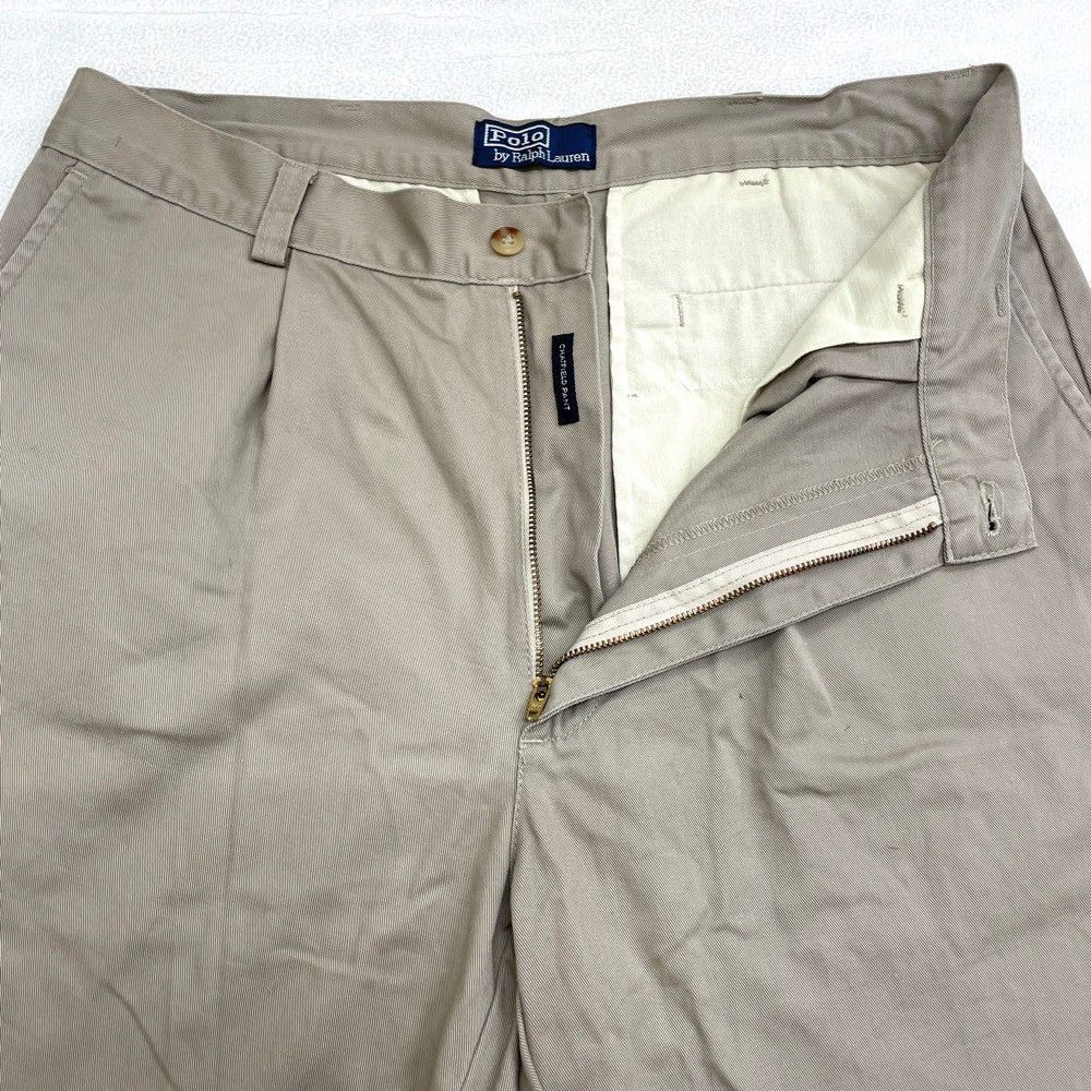 Polo by Ralph Lauren CHATFIELD古着実寸W34L30 US古着 Polo by Ralph Lauren チノパンツ ワンタック CHATFIELD