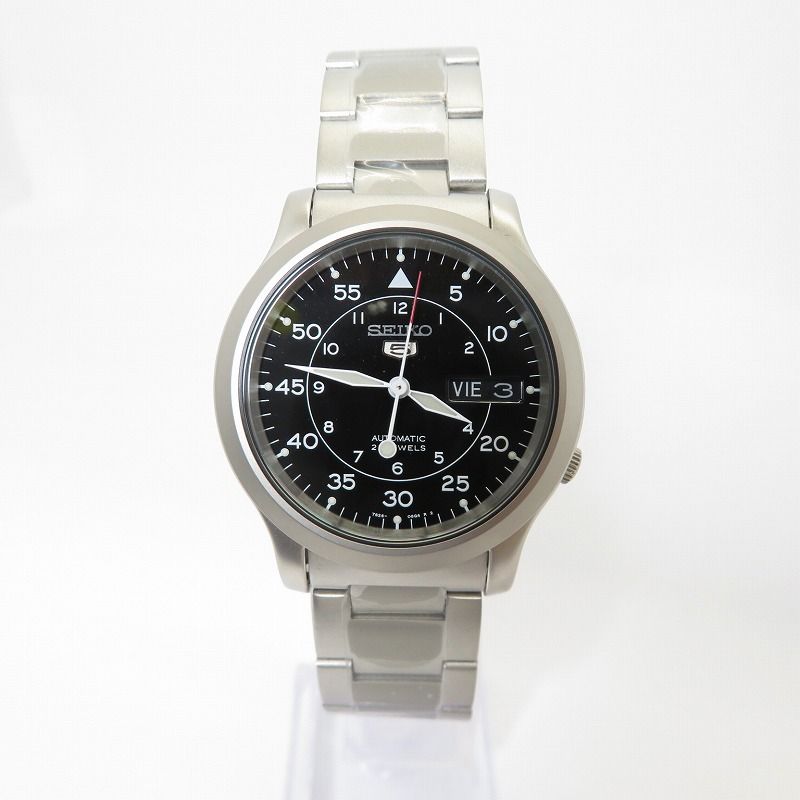 瀬戸大橋店 SEIKO | セイコー 腕時計 セイコー5|海外モデル|黒文字盤|デイデイト SNK809K1 ブラック 131