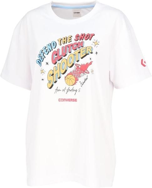 【新品・4営業日で発送】コンバース 4F_ガールズプリントTシャツ (CB342351) 色 : ホワイト サイズ : S 