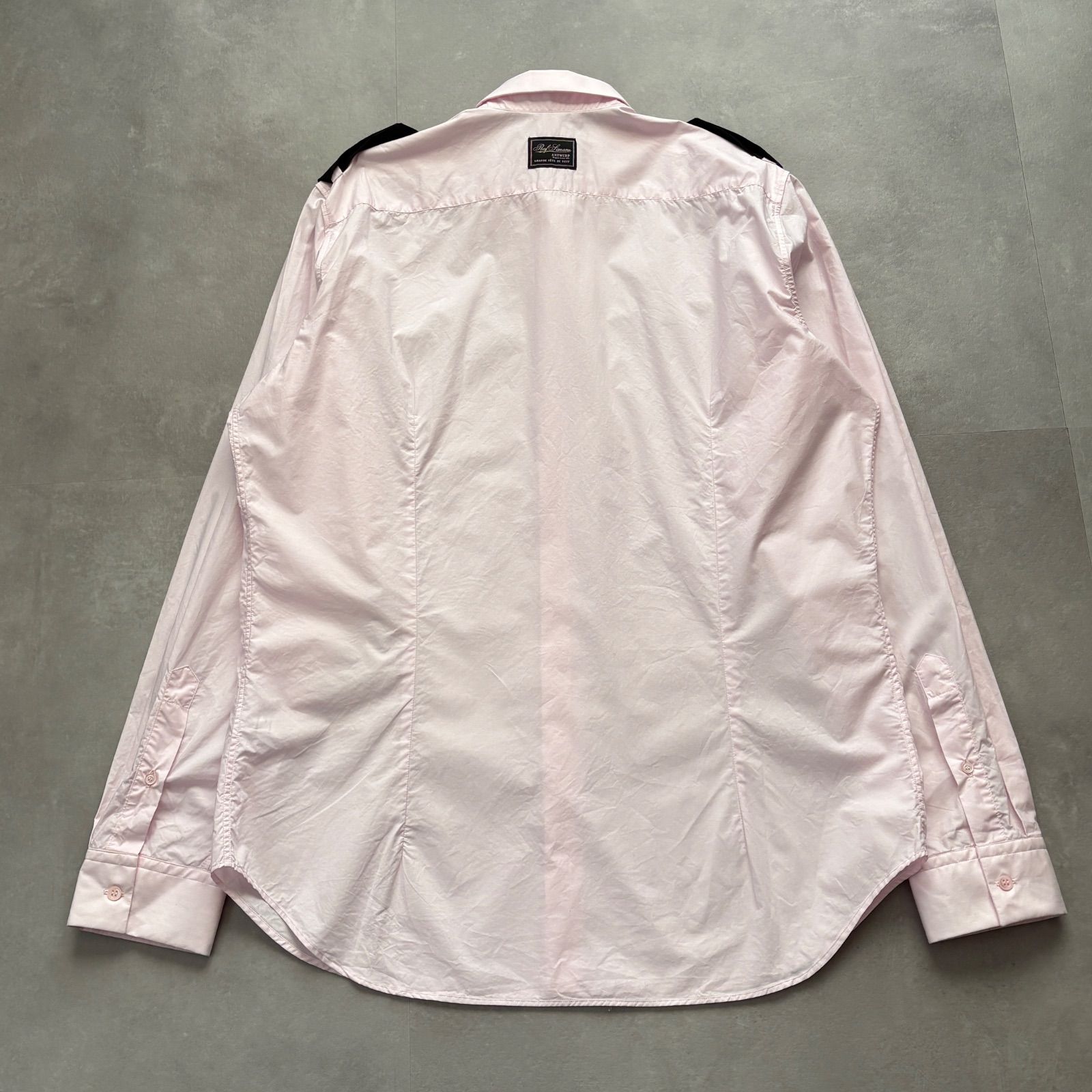 『RAF SIMONS』 ラフシモンズ (S) バイカラー 長袖シャツ