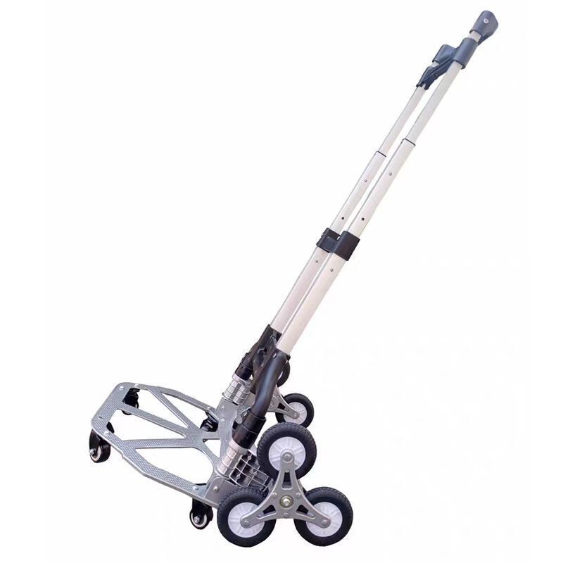 高齢者向け 階段対応 折りたたみ 引き式 六輪 小型 買い物車 台車 家庭用 荷物運び車 折りたたみ式 ポータブル ショッピングカート HRDEVELOPMENT_JP