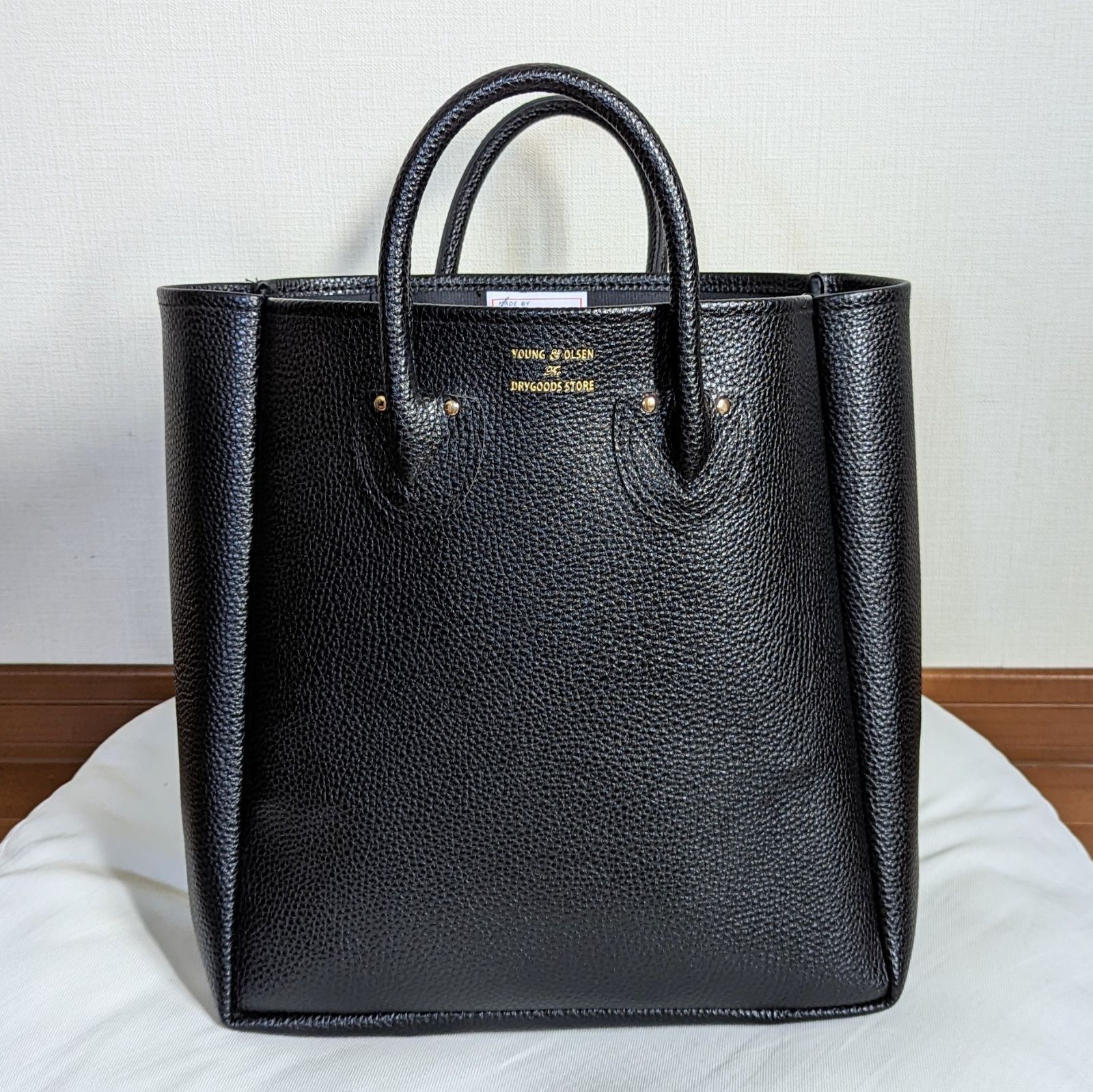 YOUNG &OLSEN/ヤングアンドオルセン EMBOSSED LEATHER TOTE BAGXS 