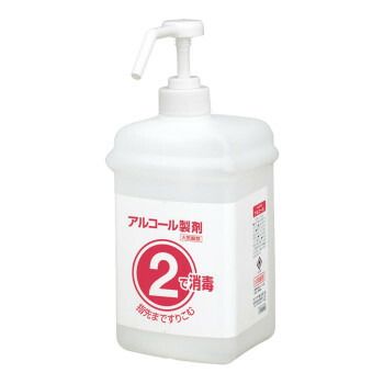 サラヤ 2ボトル 噴射ポンプ付 手指消毒剤用 薬液詰替容器 1L×12本