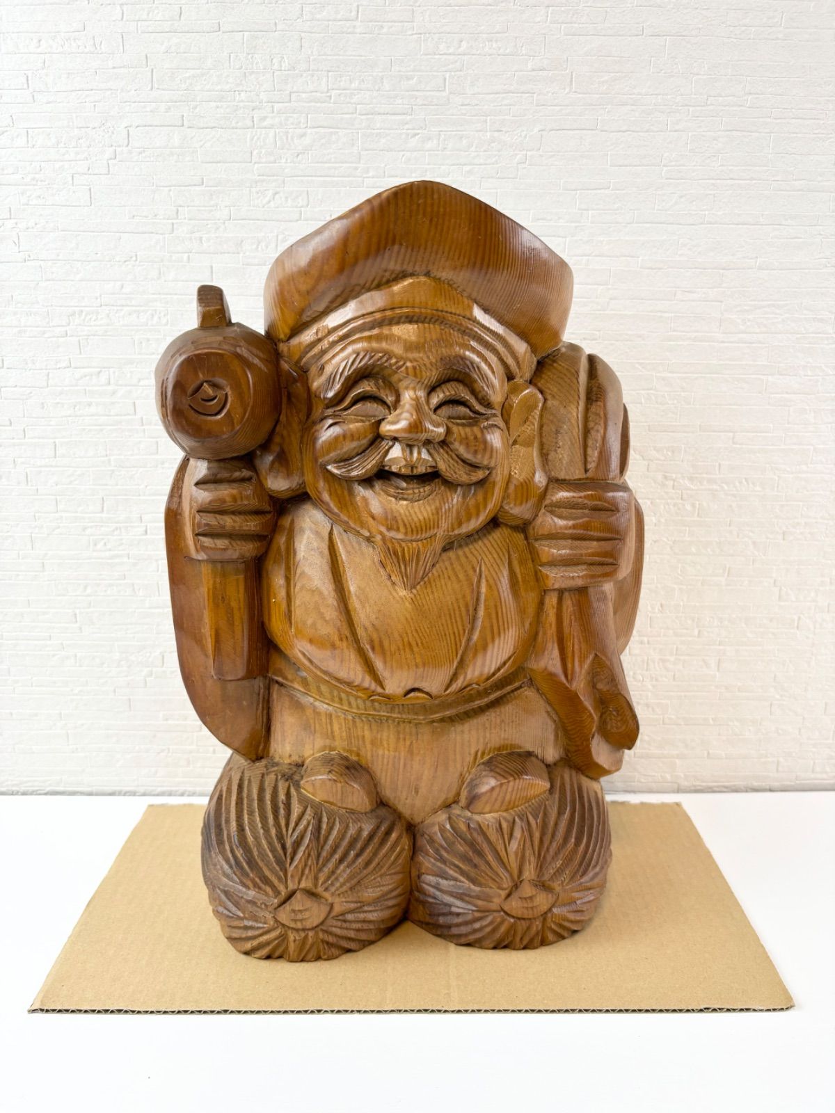 木彫 大黒天 大黒様 置物 縁起物 七福神 恵比寿様 - メルカリ